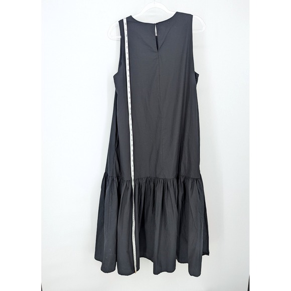 The Drop Ilana‎ Maxi Dress Women Medium Black Tiered Minimalist Prarie Goth New - Picture 3 of 7